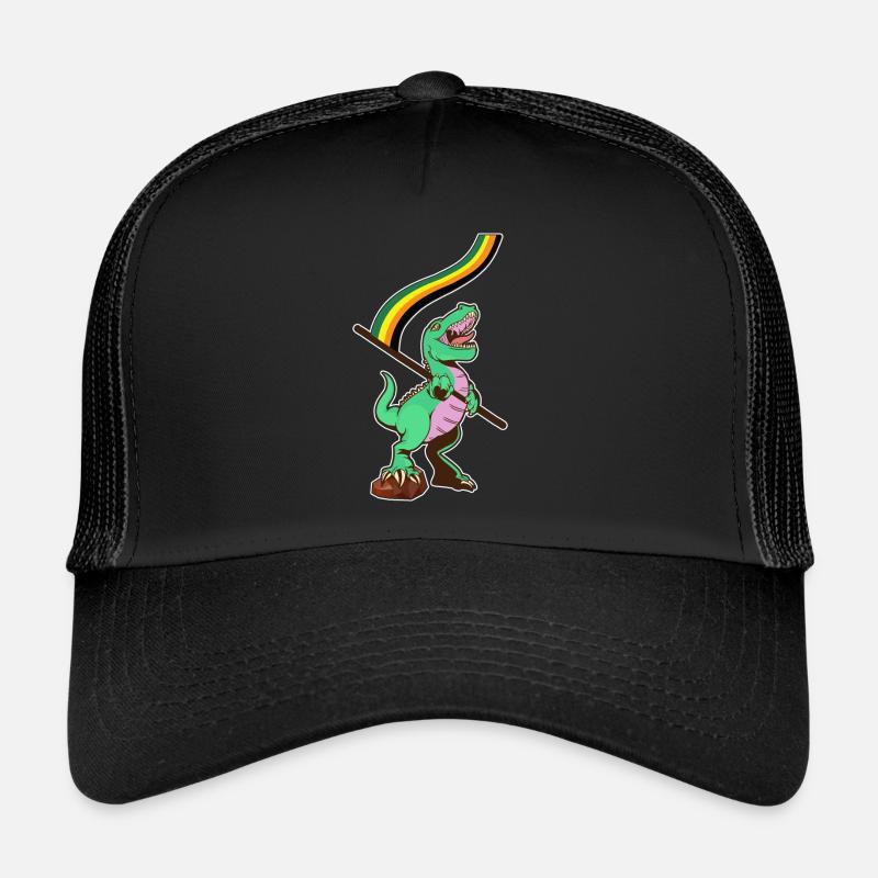 Drapeau LGBTQ - Dinosaure Aromantic Casquette trucker 