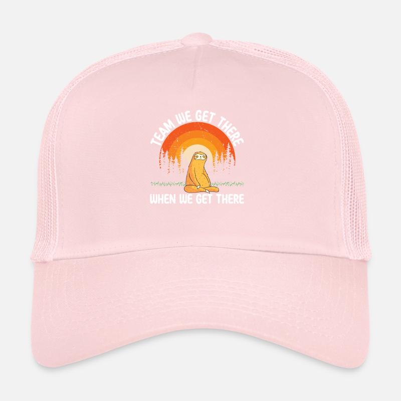 Team We Get There When We Get There Runner Trucker Cap