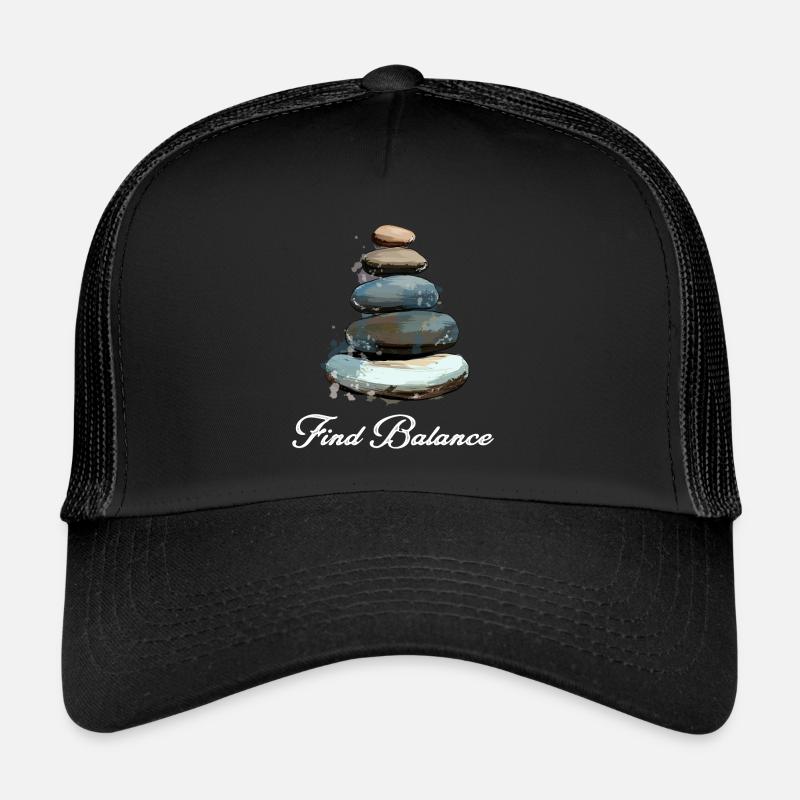 Rock Balancing Stone Stacking Balance Trucker Cap