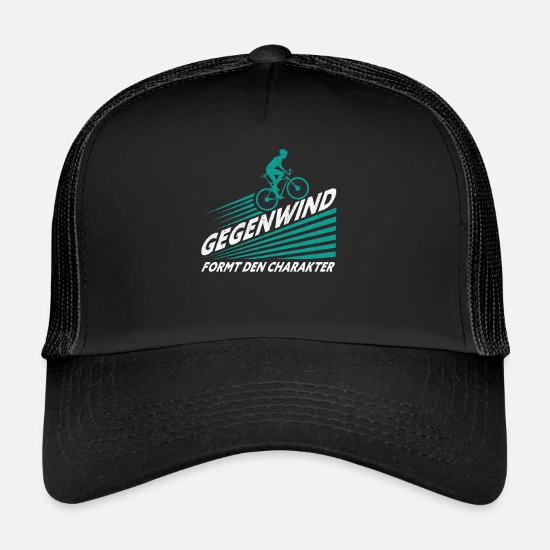 Gegenwind Formt den Charakter Fahrrad Spruch Trucker Cap