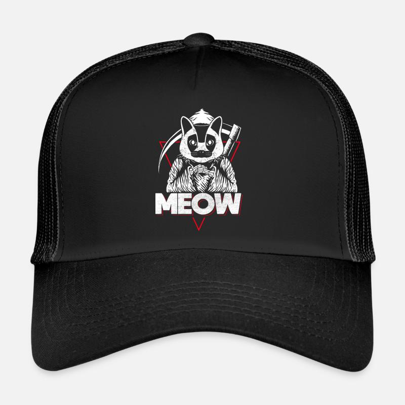 Grim Reaper Chat Bizarre Kitty Casquette trucker 