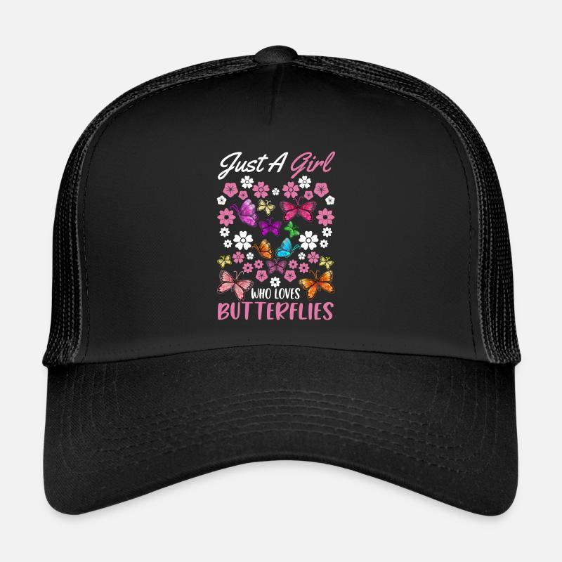 Papillon mignon Fille Papillon Papillons Casquette trucker 