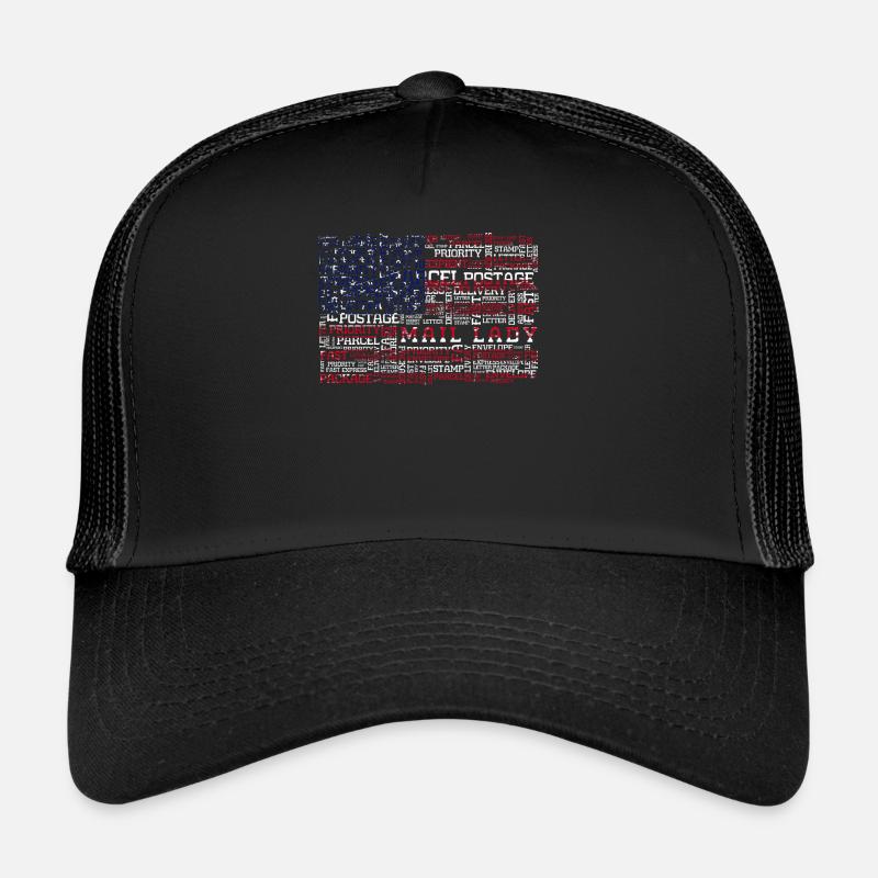 Dame de la poste, livraison postale Casquette trucker 