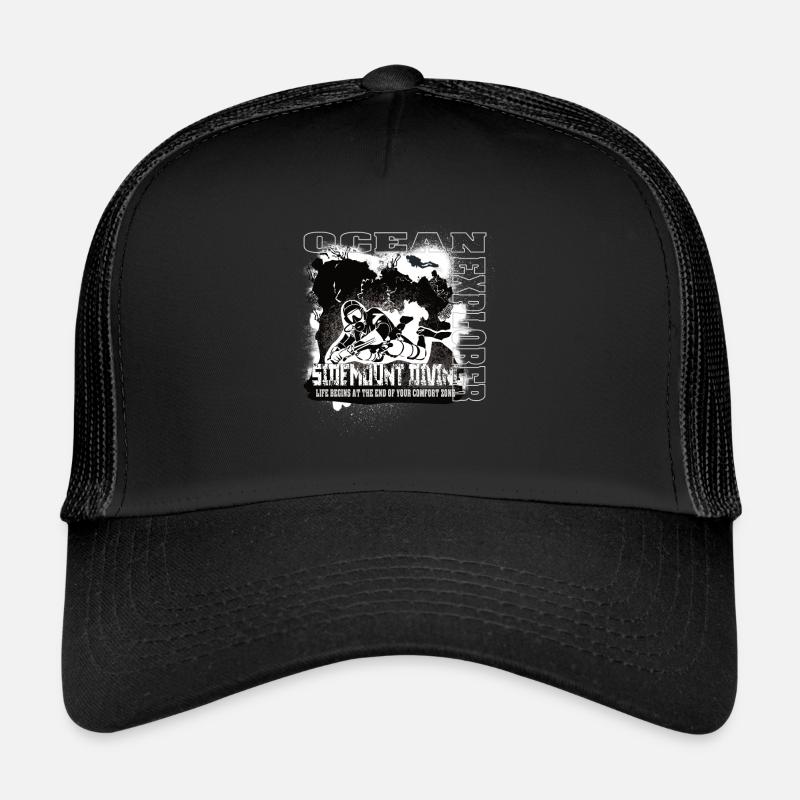 Ocean Explorer Scuba Diving Sidemount Diving Reef Trucker Cap