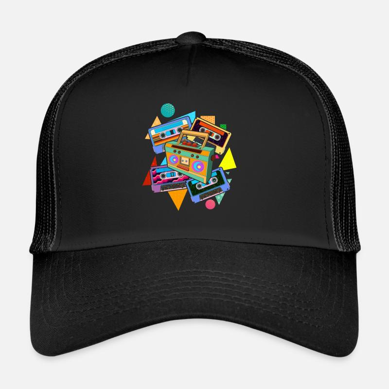 Retro Gift 80s Theme Party Cassette Trucker Cap