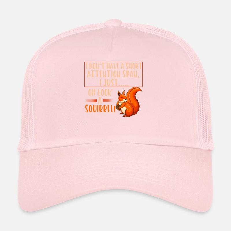 Short attention squirrels Trucker Cap