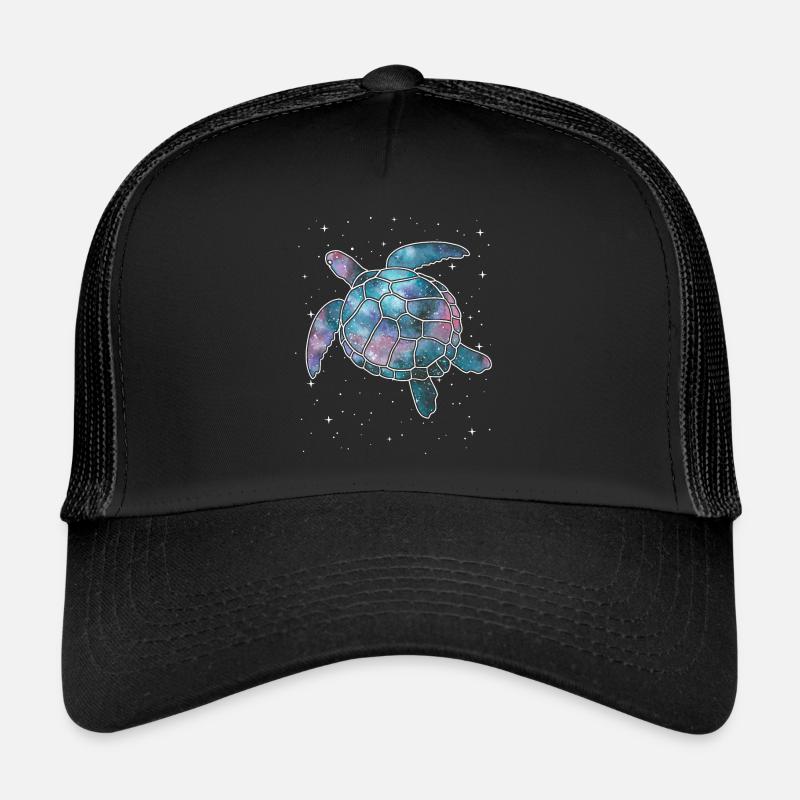 Space Sea Turtle Milky Way Galaxy Nebula Universe Trucker Cap