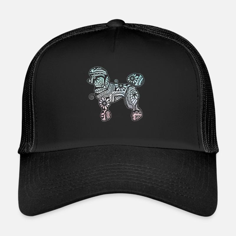 Caniche Mama Chien Mignon Caniche Tribal Mama Casquette trucker 
