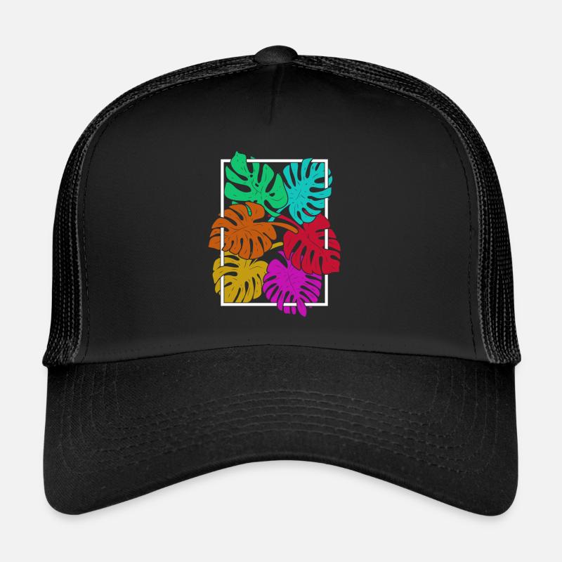 Bunte Monstera Deliciosa Blätter Pflanze Monstera Trucker Cap