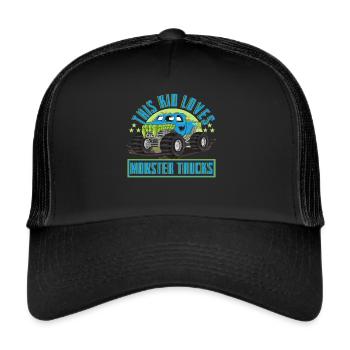 Monster Trucks Girls Boys Monster Truck - Trucker Cap - black/black - Front