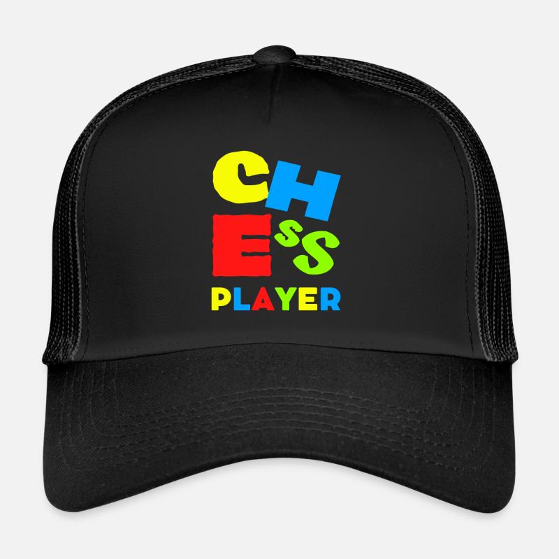 CHESS PLAYER MULTICOLORE GRANDES LETTRES Casquette trucker 