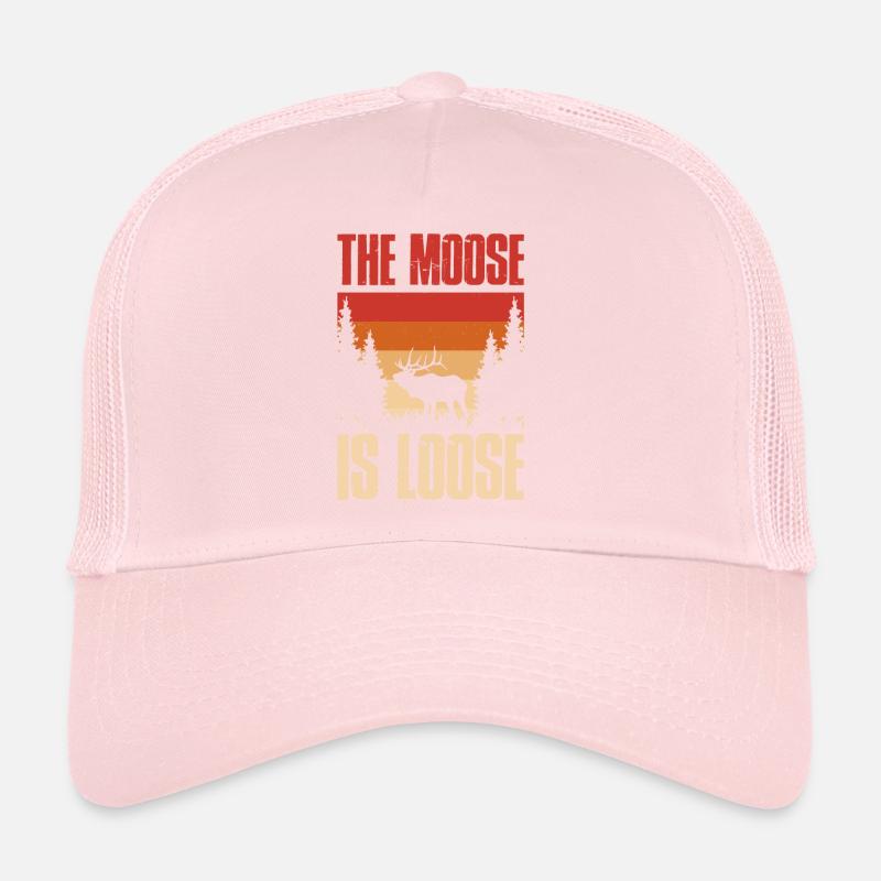 The Moose Is Loose Moose Gift Trucker Cap