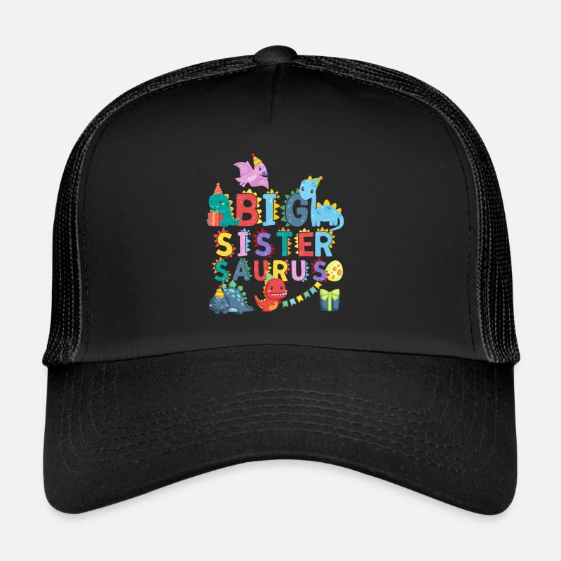 Große Schwester Saurus | Rawr Dinosaurier Tshirt Trucker Cap