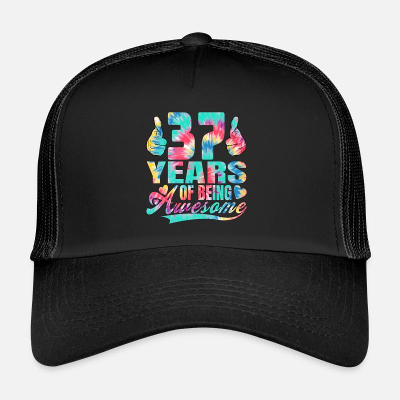 37. Geburtstag Oder Jahrestag 37 Years Of Being - Trucker Cap - Schwarz/Schwarz