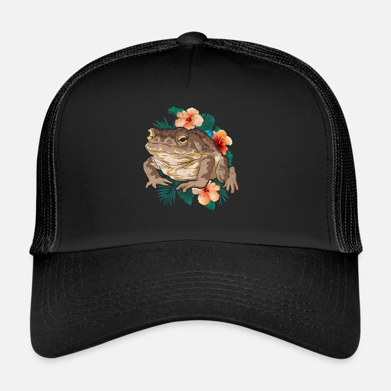 Nature Flowers Frog Amphibians Gift Toad Trucker Cap