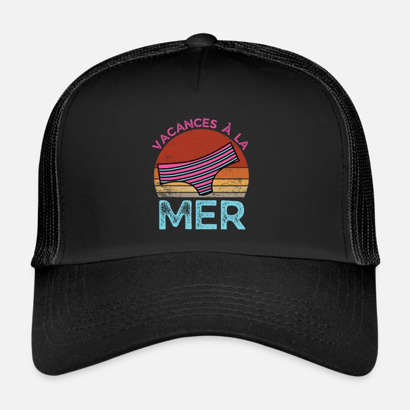 vacances à la mer rétro vintage Casquette trucker 