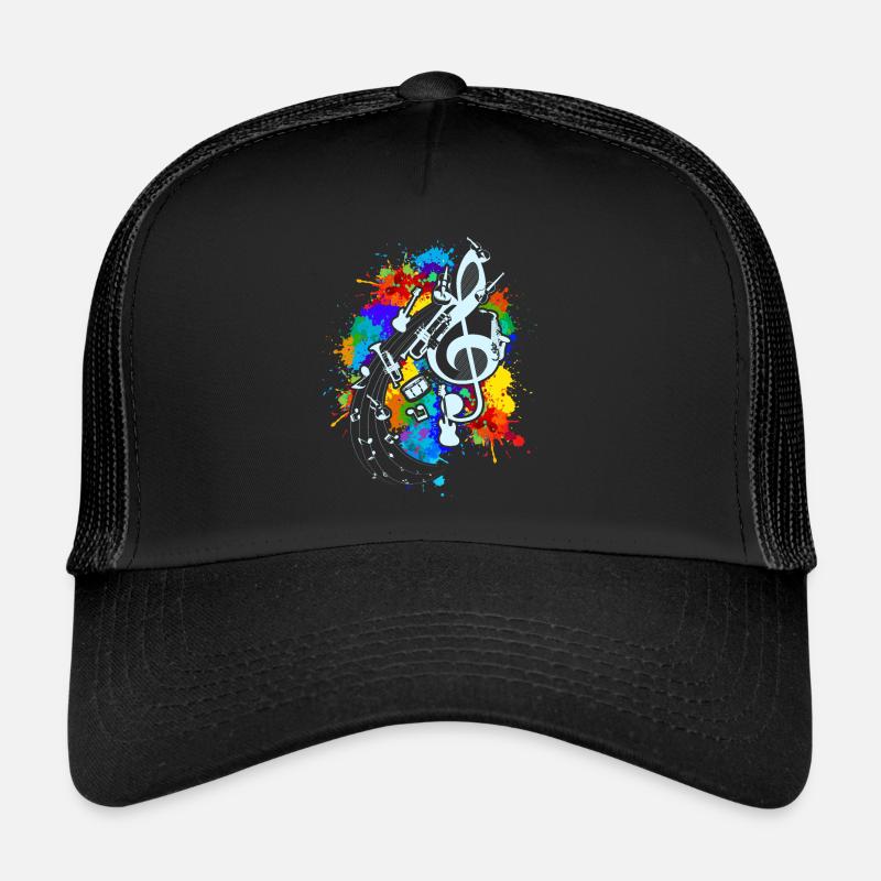 Musik Geschenkidee Violinschlüssel Notenschlüssel Trucker Cap