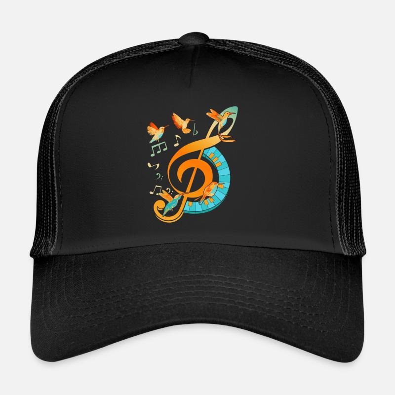 Notenschlüssel - Trucker Cap - Schwarz/Schwarz
