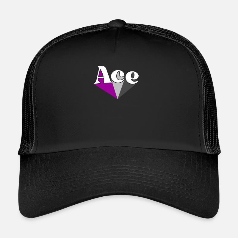 Retro Ace Pride Asexual Rainbow Ally LGBT Trucker Cap