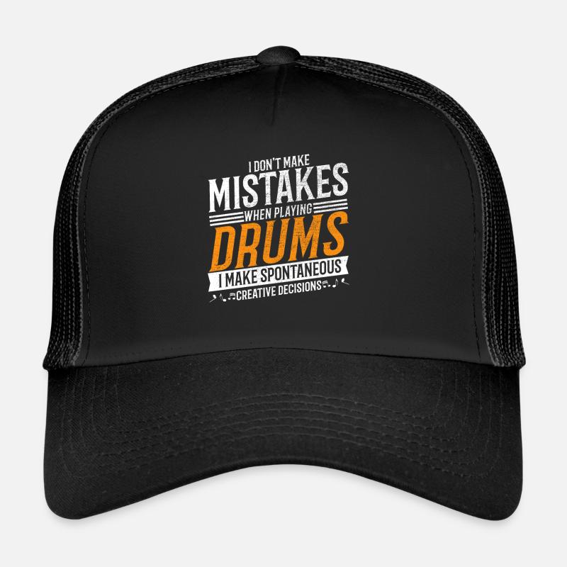 Drum Music Lovers Batteur créatif - Casquette trucker  - noir/noir