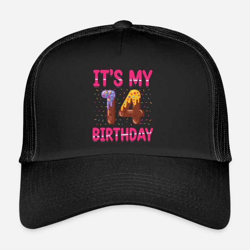 C’est mon 14e anniversaire | Saupoudrer des | à thème Casquette trucker 