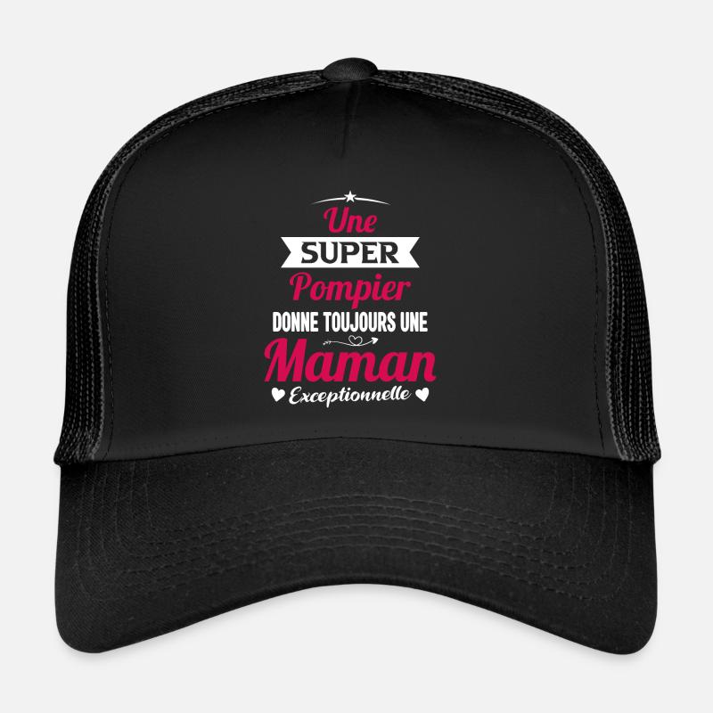 Super pompier maman sapeur pompier future mère Casquette trucker 