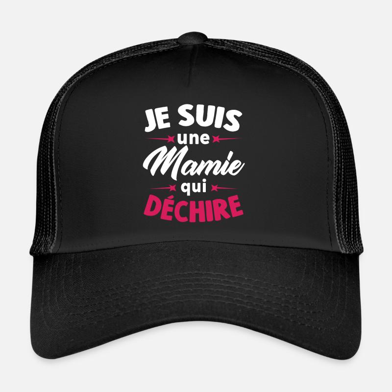 Je Suis Une Mamie Qui Déchire - Casquette trucker - noir/noir