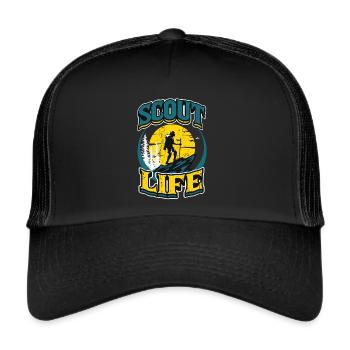 Scout Life Scout Camping Outdoor Scout - Trucker Cap - black/black - Front