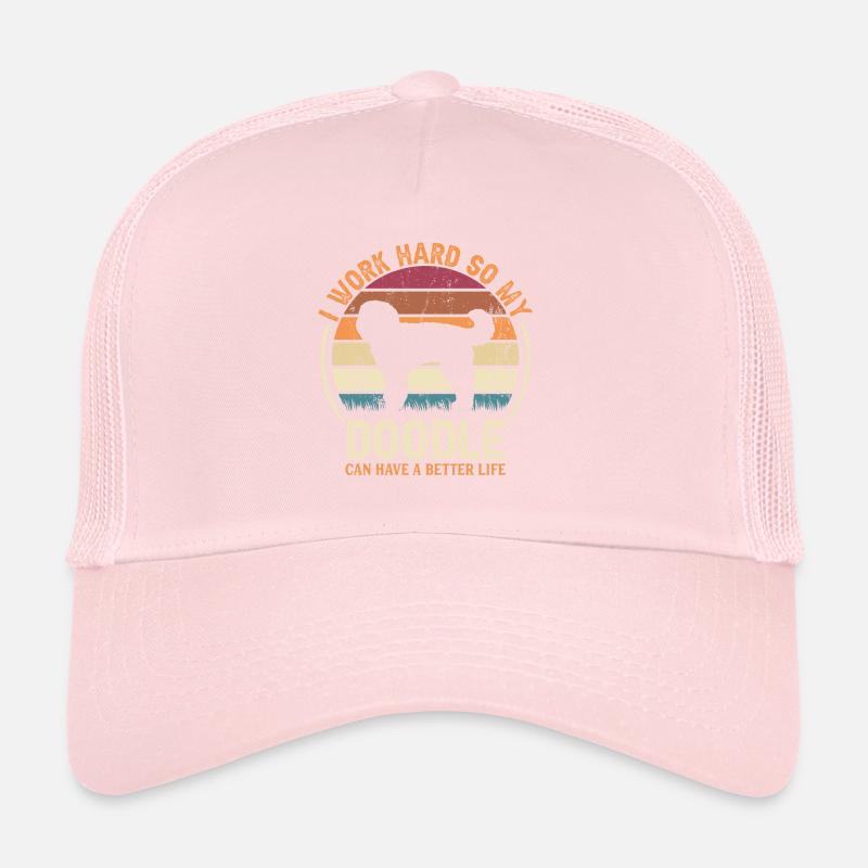 Travaillez dur - Retro Doodle Casquette trucker 