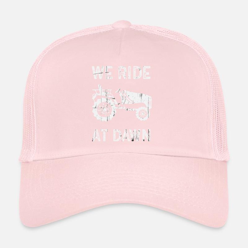 We Ride At Dawn Dad Lawn Mower Make Laugh Day Yard Trucker Cap