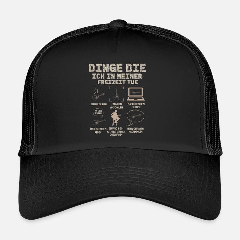 Guitariste, guitariste, guitariste - Casquette trucker  - noir/noir