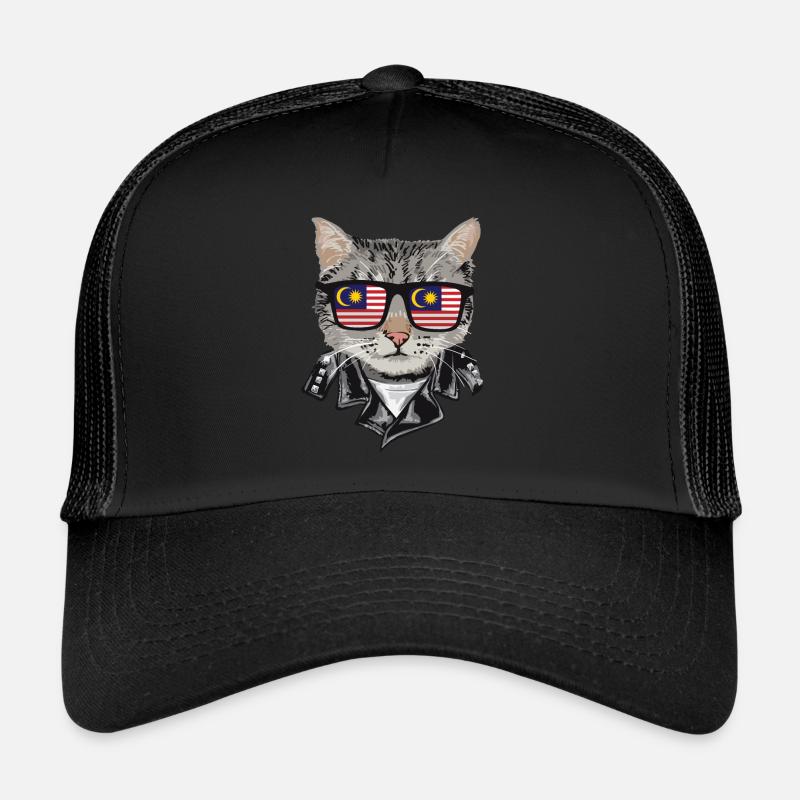 Lunettes de soleil pour chat avec drapeau de la Malaisie Casquette trucker 