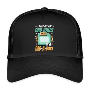 Ich behalte alle Witze meines Vaters. - Trucker Cap - Schwarz/Schwarz - Vorne