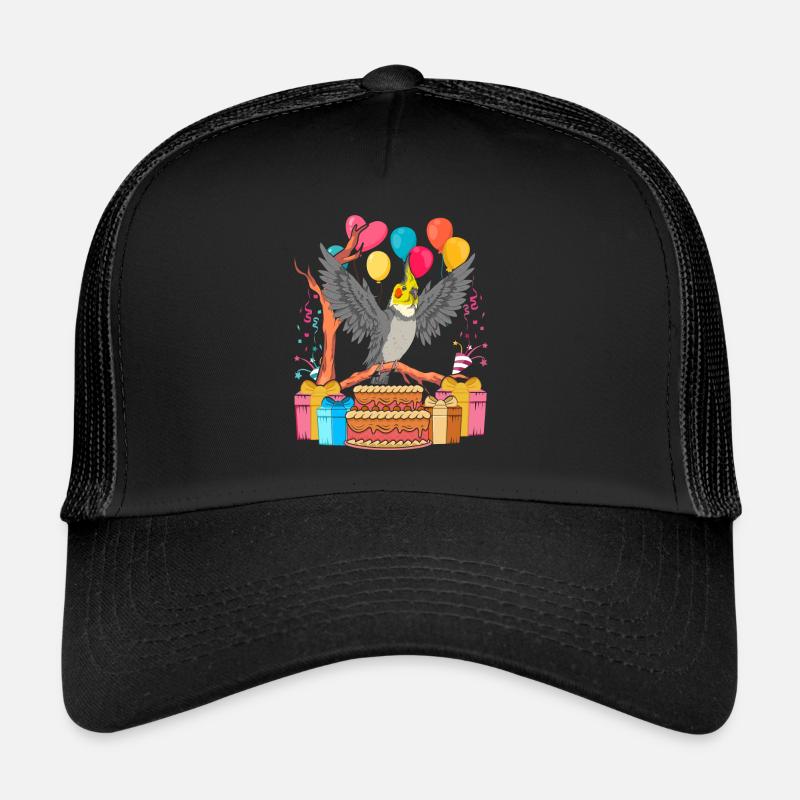 Geburtstag Geschenk Papagei Vogel Nymphensittich Trucker Cap
