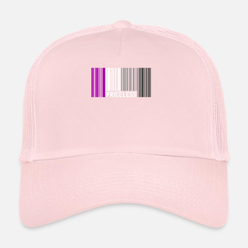 Inestimable Asexual Pride Code à barres Subtle Ace Flag Casquette trucker 