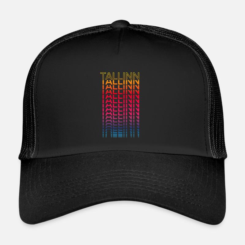 Retro Nostalgisch Stadt - Regenbogen Tallinn Trucker Cap