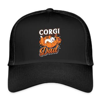 Corgi Dad - Trucker Cap - black/black - Front