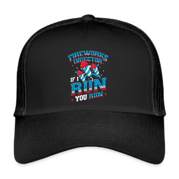 Fireworks Director Si je vous exécute - Casquette trucker  - noir/noir - Devant