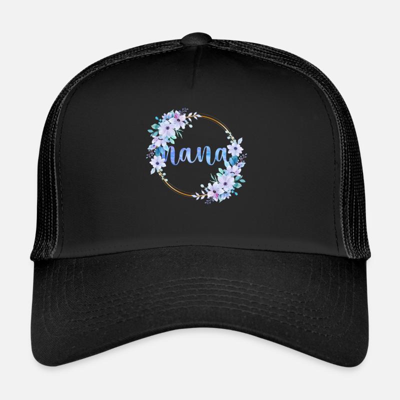 Nana Fleurs Mignon Jardinage Grand-mère Casquette trucker 