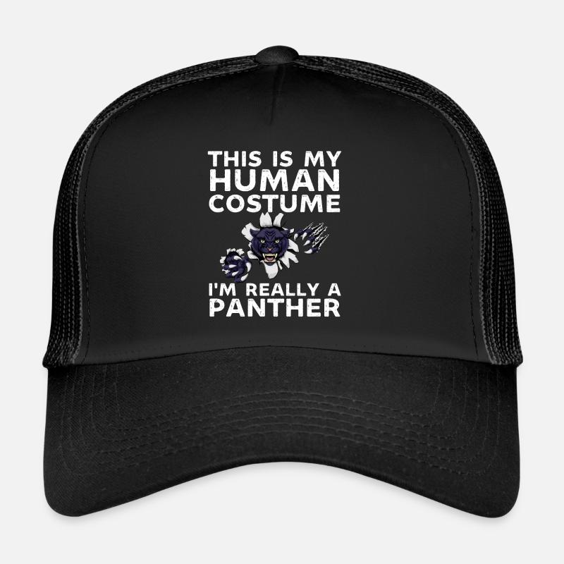 This is my human custome im really a panther Trucker Cap