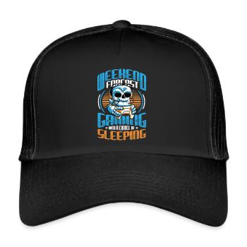 Weekend prediction gaming with a chance. - Trucker Cap - black/black - Front