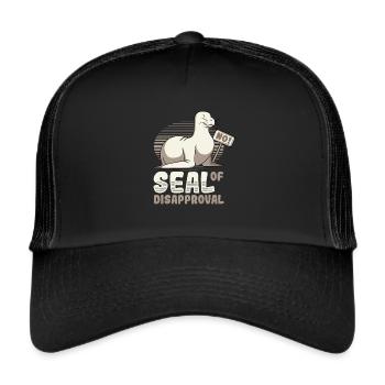 Seal of rejection say no. - Trucker Cap - black/black - Front