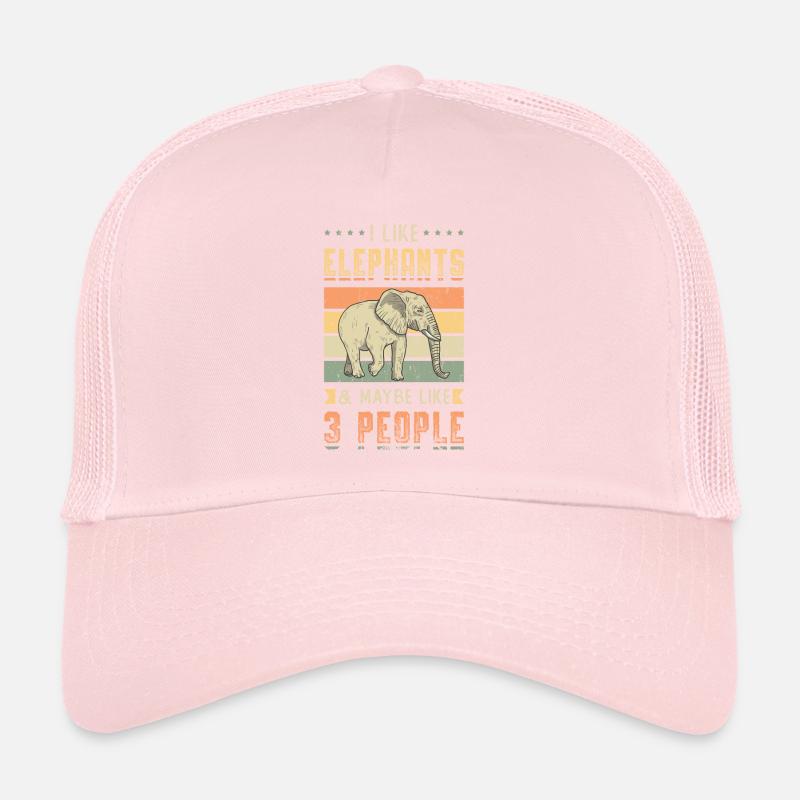 I Like Elephants And Maybe 3 People Elefant Lover Trucker Cap