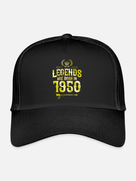 1950 legends born in - Trucker Cap - black/black - Front