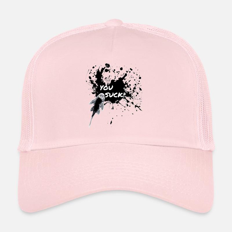 You Suck Pleco Keeper Sucker Fish Design Trucker Cap