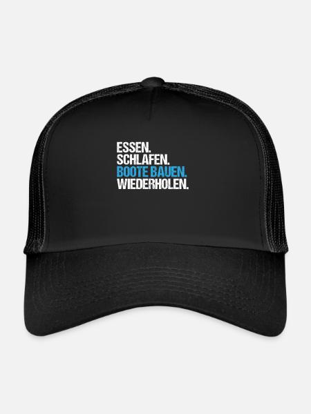 Bootsbauer Bootsbau Schiffbauer Schiffbau Boote - Trucker Cap - Schwarz/Schwarz