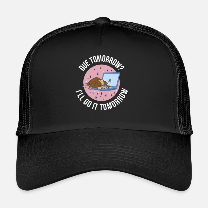 Due Tomorrow Prokrastination Geschenk Trucker Cap