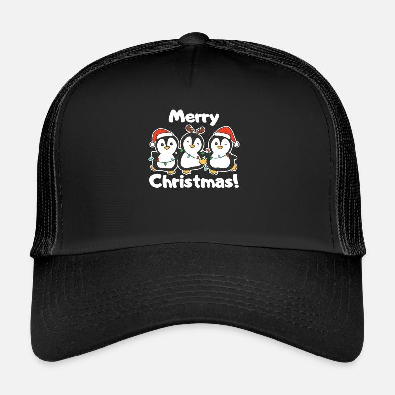 Pingouins Animaux de Noël Mignons Pingouins Casquette trucker 