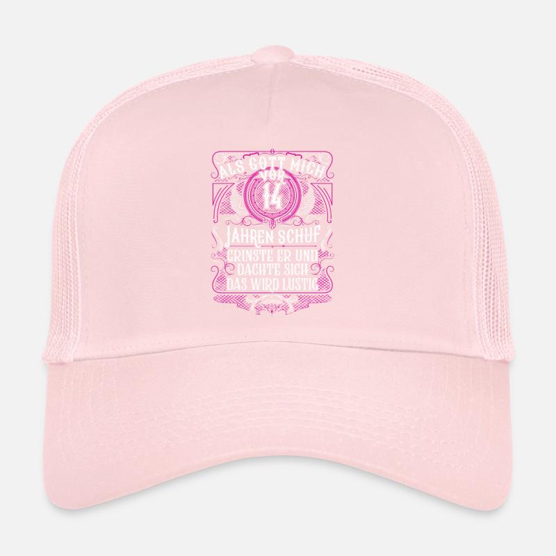Als Gott mich vor 14 Jahren schuf 14. Geburtstag Trucker Cap