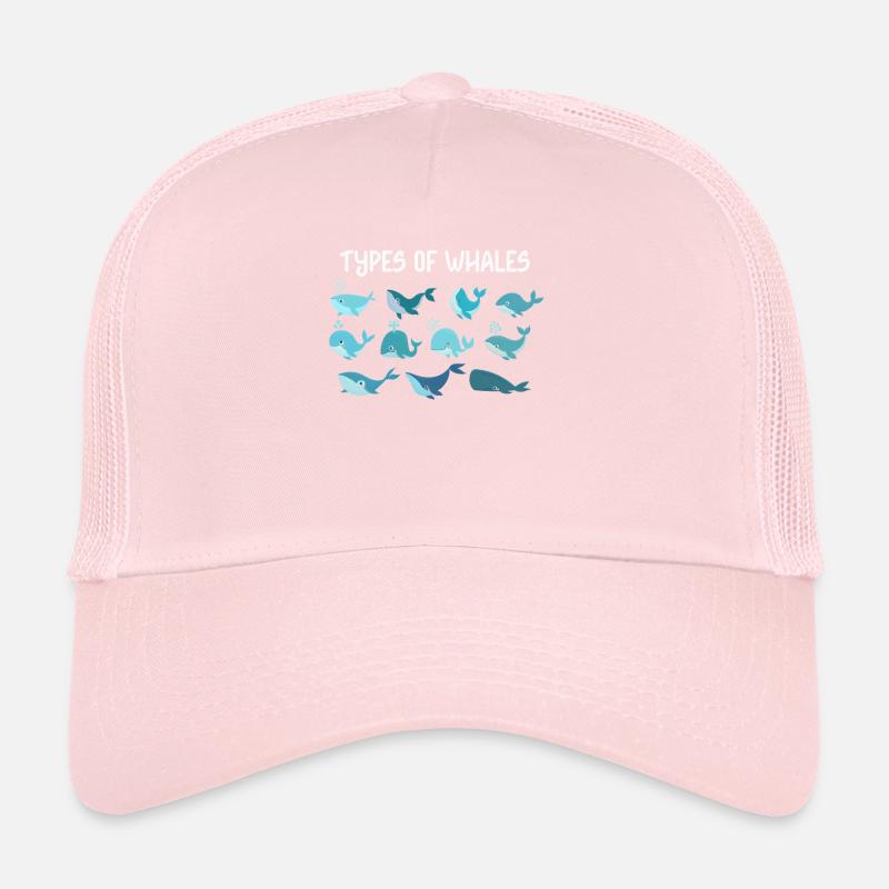 Types de baleines Whale Lovers Whales Espèces de baleines Casquette trucker 